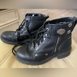 Harley-Davidson black leather riding boots